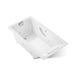 KOHLER K-856-M Tea-for-Two 66" x 36" drop-in whirlpool bath, white