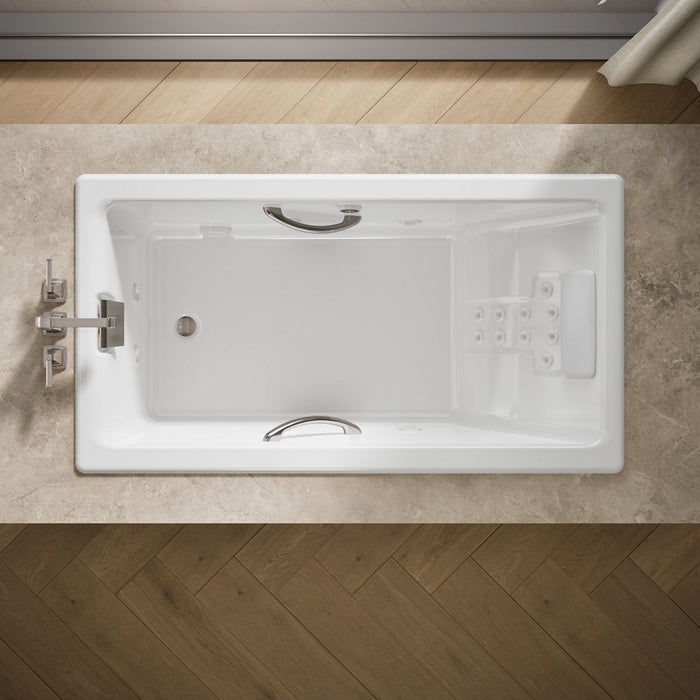 KOHLER K-856-M Tea-for-Two 66" x 36" drop-in whirlpool bath, white - view 5