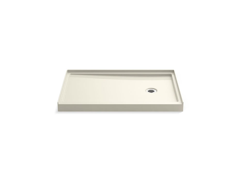 KOHLER K-8638 Rely 48" x 32" alcove shower base, right drain, biscuit