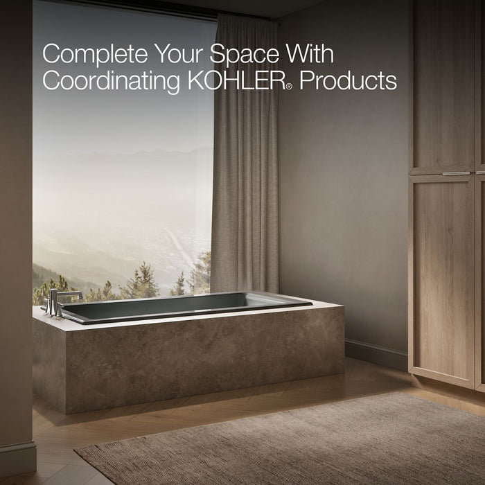 KOHLER K-863 Tea-for-Two 71-3/4" x 36" drop-in bath, thunder grey - view 3