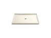 KOHLER K-8648 Rely 48" x 42" alcove shower base, center drain, biscuit