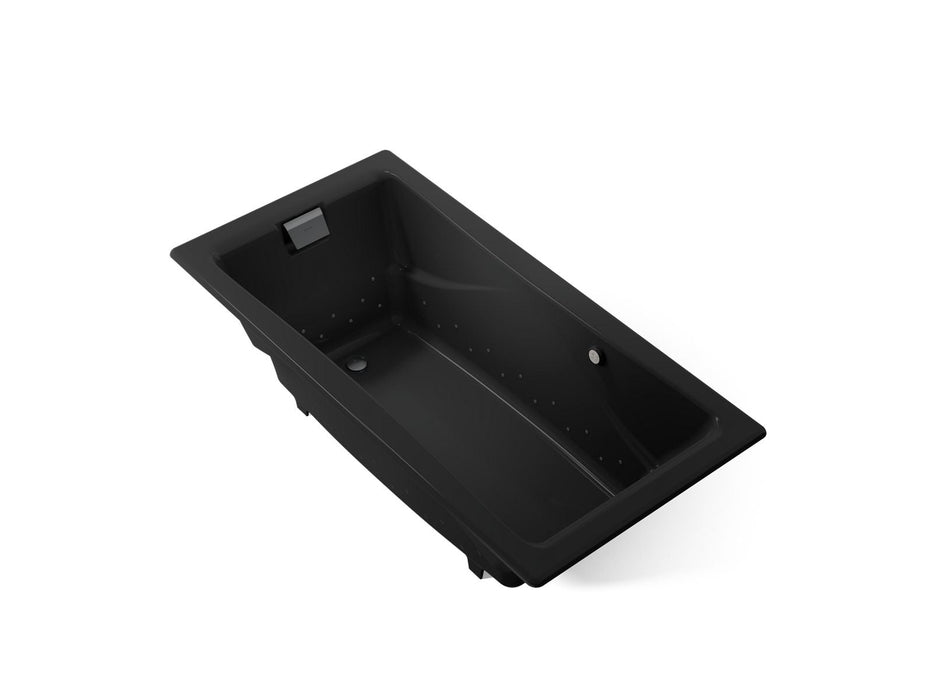 KOHLER K-865-GHCP Tea-for-Two 71-3/4" x 36" drop-in Heated BubbleMassage air bath, black black