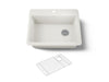 KOHLER K-8668-1A1 Riverby 27" top-mount single-bowl kitchen sink, biscuit