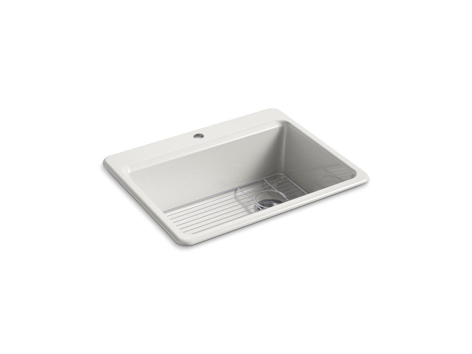 KOHLER K-8668-1A1 Riverby 27" top-mount single-bowl kitchen sink, sea salt