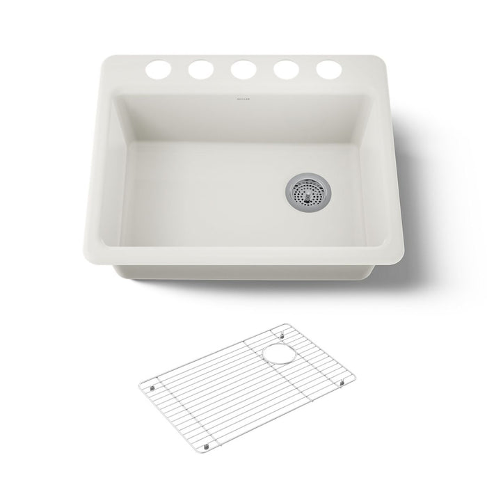 KOHLER K-8668 Riverby 27" Undermount Single-bowl Kitchen Sink, biscuit - view 5