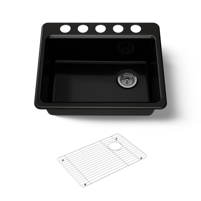 KOHLER K-8668 Riverby 27" Undermount Single-bowl Kitchen Sink, black black - view 5