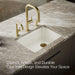 KOHLER K-8668-5UA2 Riverby 27" undermount single-bowl workstation kitchen sink, biscuit - view 4