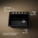 KOHLER K-8668 Riverby 27" Undermount Single-bowl Workstation Kitchen Sink, black black - view 5