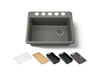 KOHLER K-8668 Riverby 27" Undermount Single-bowl Workstation Kitchen Sink, thunder grey