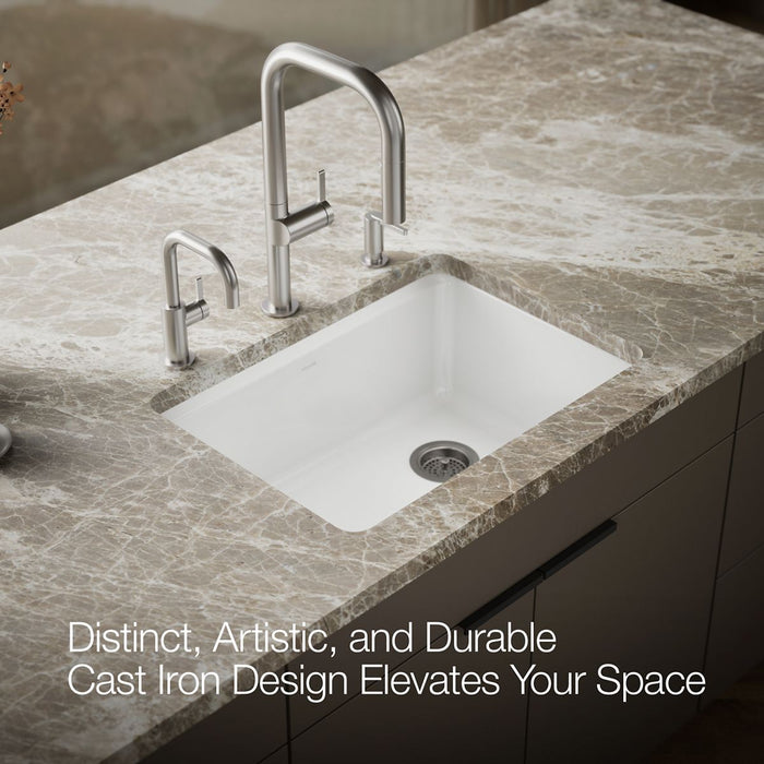 KOHLER K-8668 Riverby 27" Undermount Single-bowl Workstation Kitchen Sink
