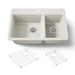 KOHLER K-8669 Riverby 33" Top-mount Double-bowl Kitchen Sink, biscuit
