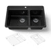 KOHLER K-8669 Riverby 33" Top-mount Double-bowl Kitchen Sink, black black - view 5