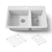 KOHLER K-8669 Riverby 33" Top-mount Double-bowl Kitchen Sink, white