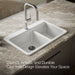 KOHLER K-8669-1A2 Riverby 33" top-mount double-bowl workstation kitchen sink, white - view 4