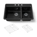 KOHLER K-8669 Riverby 33" Top-mount Double-bowl Kitchen Sink, black black - view 5