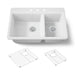 KOHLER K-8669 Riverby 33" Top-mount Double-bowl Kitchen Sink, white - view 5
