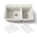 KOHLER K-8669 Riverby 33" Top-mount Double-bowl Kitchen Sink, biscuit