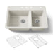 KOHLER K-8669 Riverby 33" Top-mount Double-bowl Kitchen Sink, biscuit - view 5