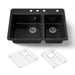 KOHLER K-8669 Riverby 33" Top-mount Double-bowl Kitchen Sink, black black - view 5