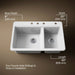 KOHLER K-8669 Riverby 33" Top-mount Double-bowl Kitchen Sink, white - view 5