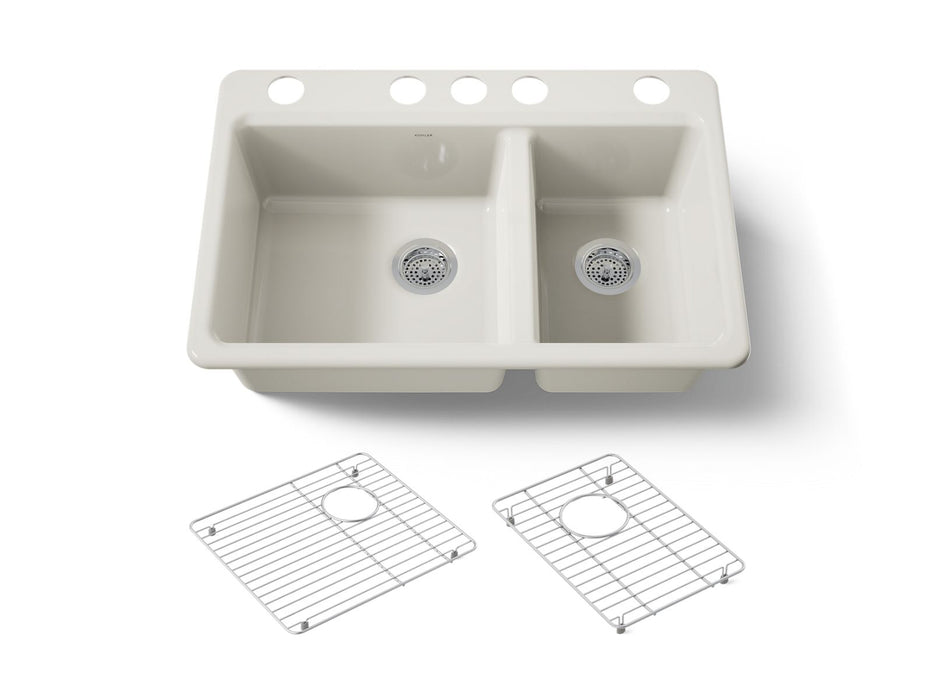 KOHLER K-8669 Riverby 33" Undermount Double-bowl Kitchen Sink