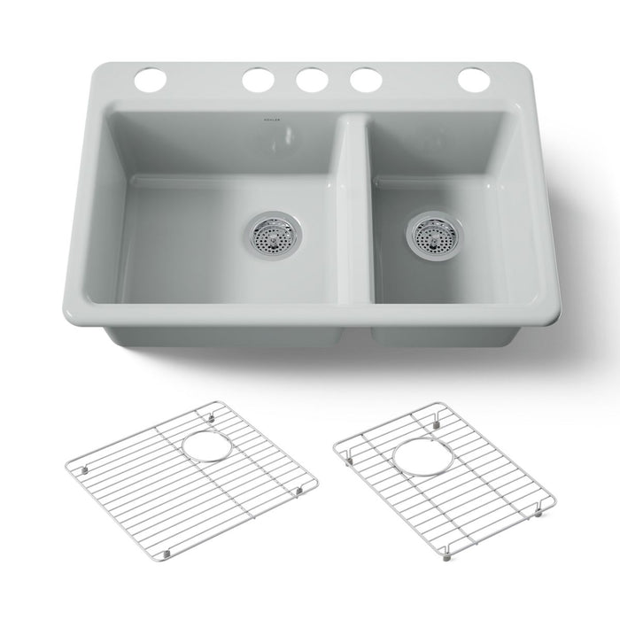 KOHLER K-8669 Riverby 33" Undermount Double-bowl Kitchen Sink