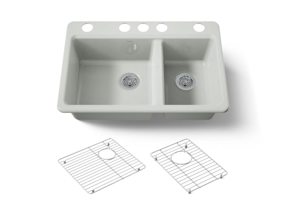 KOHLER K-8669 Riverby 33" Undermount Double-bowl Kitchen Sink
