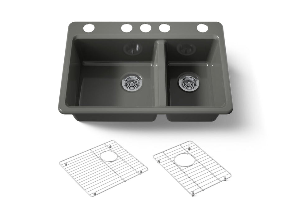 KOHLER K-8669 Riverby 33" Undermount Double-bowl Kitchen Sink
