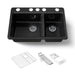 KOHLER K-8669-5UA3 Riverby 33" undermount double-bowl workstation kitchen sink, black black - view 5