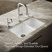 KOHLER K-8669-5UA3 Riverby 33" undermount double-bowl workstation kitchen sink, white - view 4