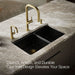 KOHLER K-8669 Riverby 33" Undermount Double-bowl Workstation Kitchen Sink, black black - view 4