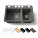 KOHLER K-8669 Riverby 33" Undermount Double-bowl Workstation Kitchen Sink, thunder grey - view 5