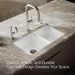 KOHLER K-8669 Riverby 33" Undermount Double-bowl Workstation Kitchen Sink, white - view 4