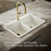 KOHLER K-8679 Riverby 33" Top-mount Double-bowl Kitchen Sink, biscuit - view 5