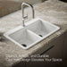KOHLER K-8679 Riverby 33" Top-mount Double-bowl Kitchen Sink, white - view 4