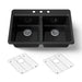 KOHLER K-8679 Riverby 33" Top-mount Double-bowl Kitchen Sink, black black - view 3