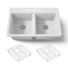 KOHLER K-8679 Riverby 33" Top-mount Double-bowl Kitchen Sink, white - view 5