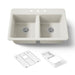 KOHLER K-8679-3A2 Riverby 33" top-mount double-bowl workstation kitchen sink, biscuit