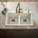 KOHLER K-8679 Riverby 33" Top-mount Double-bowl Kitchen Sink, biscuit - view 4