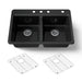 KOHLER K-8679 Riverby 33" Top-mount Double-bowl Kitchen Sink, black black - view 5