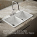 KOHLER K-8679 Riverby 33" Top-mount Double-bowl Kitchen Sink, white - view 5