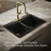 KOHLER K-8679-4A2 Riverby 33" top-mount double-bowl workstation kitchen sink, black black - view 4
