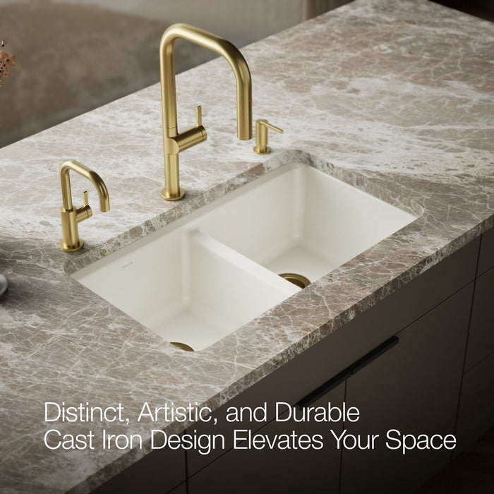 KOHLER K-8679 Riverby 33" Undermount Double-bowl Kitchen Sink