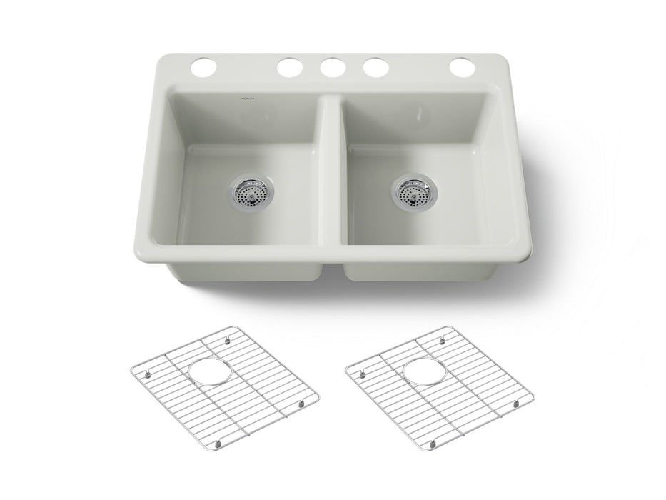KOHLER K-8679 Riverby 33" Undermount Double-bowl Kitchen Sink