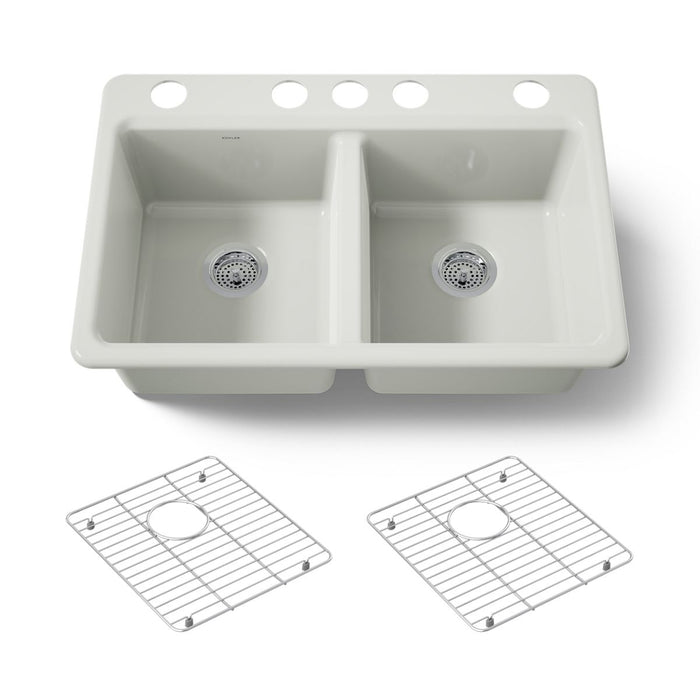 KOHLER K-8679 Riverby 33" Undermount Double-bowl Kitchen Sink