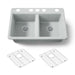 KOHLER K-8679 Riverby 33" Undermount Double-bowl Kitchen Sink, ice grey - view 5