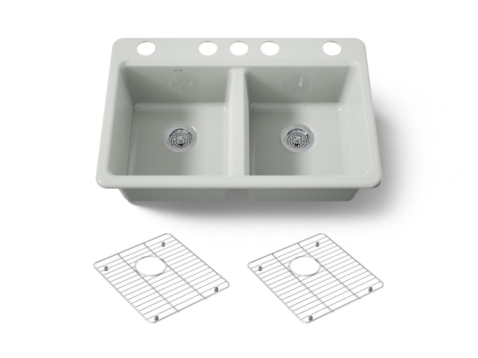 KOHLER K-8679 Riverby 33" Undermount Double-bowl Kitchen Sink