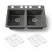 KOHLER K-8679 Riverby 33" Undermount Double-bowl Kitchen Sink, thunder grey - view 5