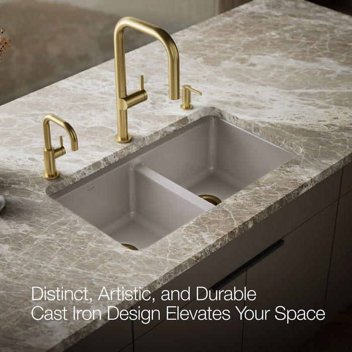 KOHLER K-8679 Riverby 33" Undermount Double-bowl Kitchen Sink