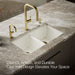KOHLER K-8679 Riverby 33" Undermount Double-bowl Workstation Kitchen Sink, biscuit - view 4